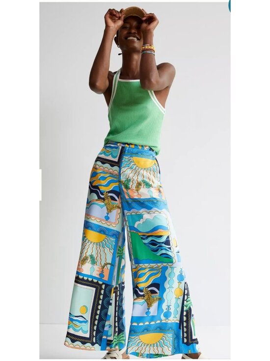 Anthropologie Pants - Maeve by Anthropologie Sunshine Wide Leg Colorful Pants Size 2